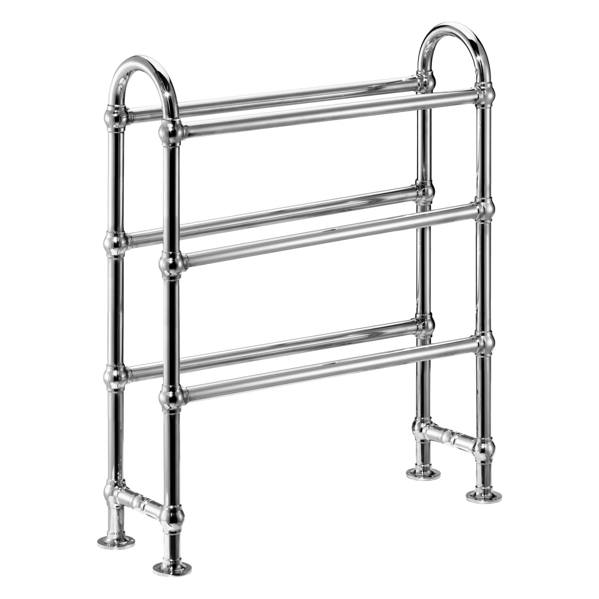 Freestanding heated store towel rail