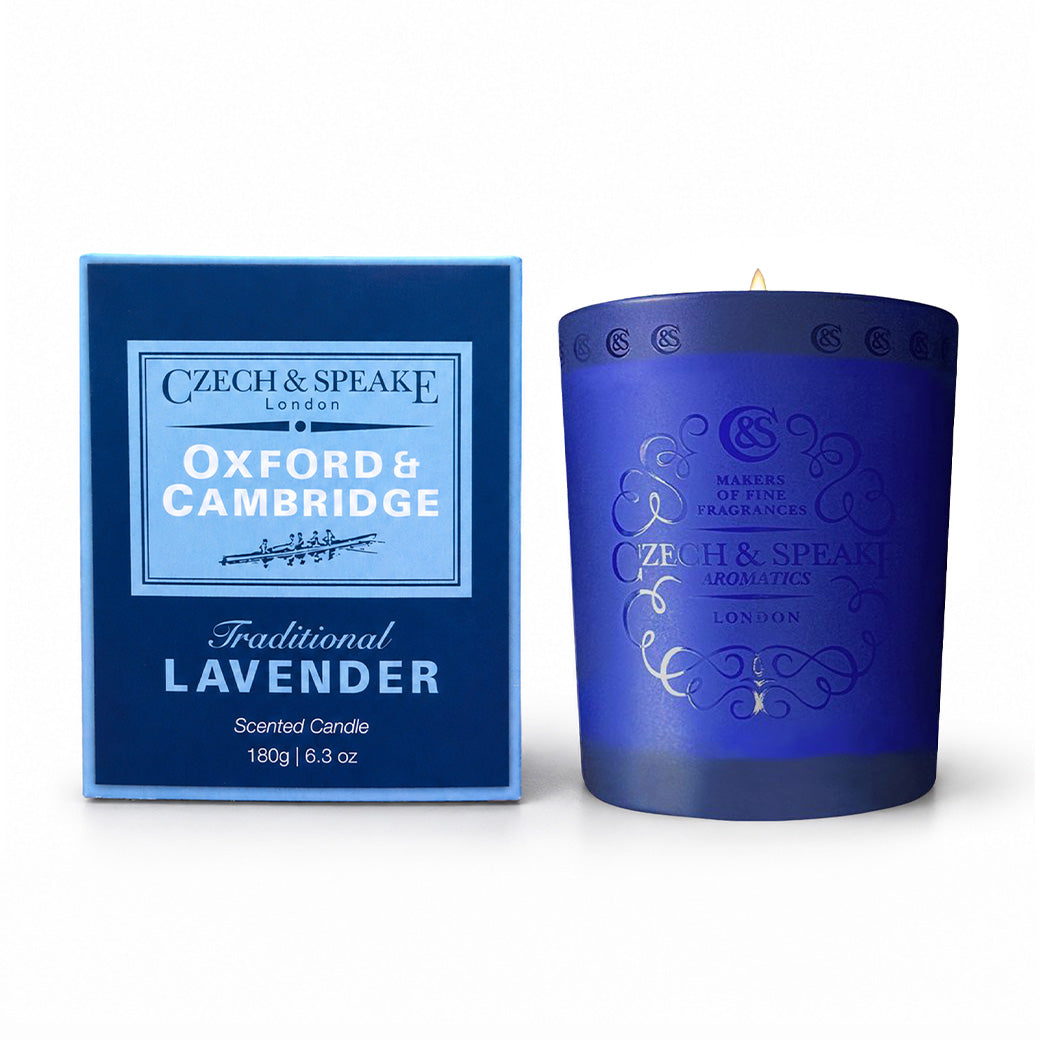Czech & Speake Oxford & Cambridge Candle in elegant container, showcasing a luxurious scented candle for sophisticated home decor.