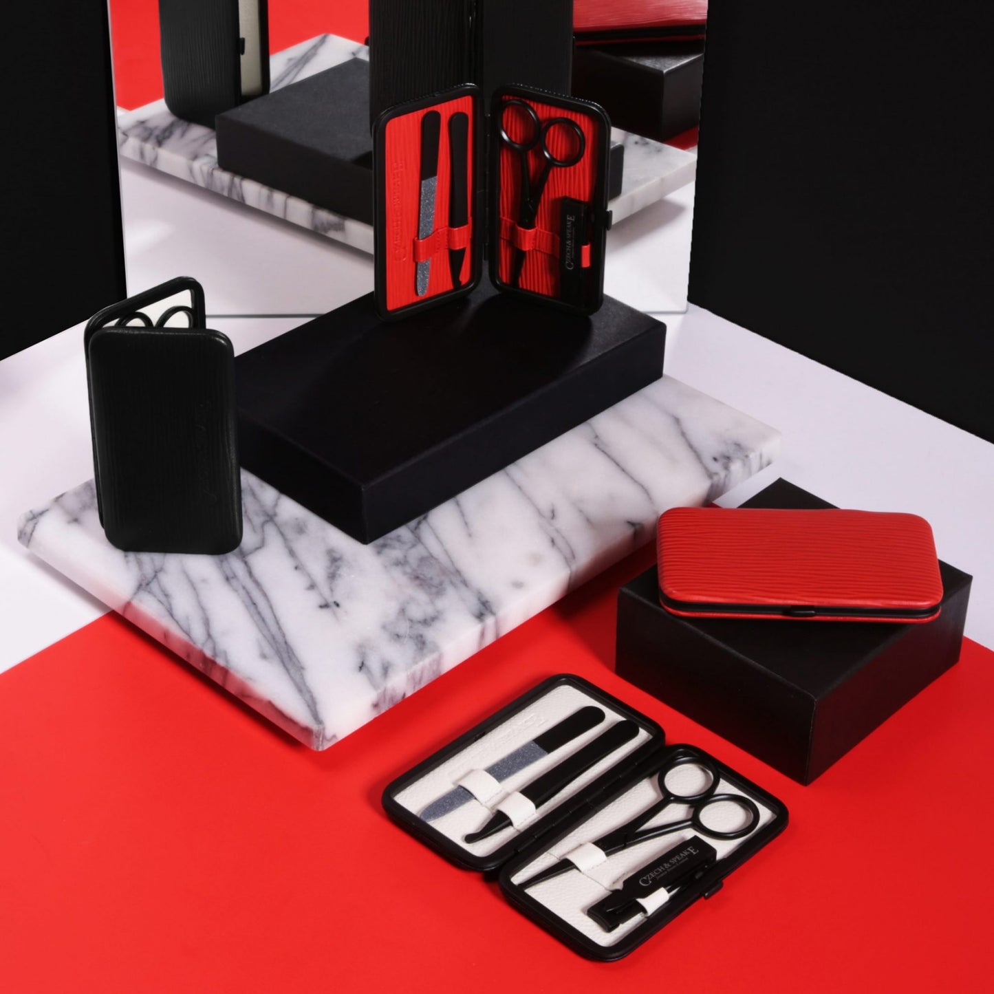 Air-Safe Manicure Set - Red & Red with Teflon