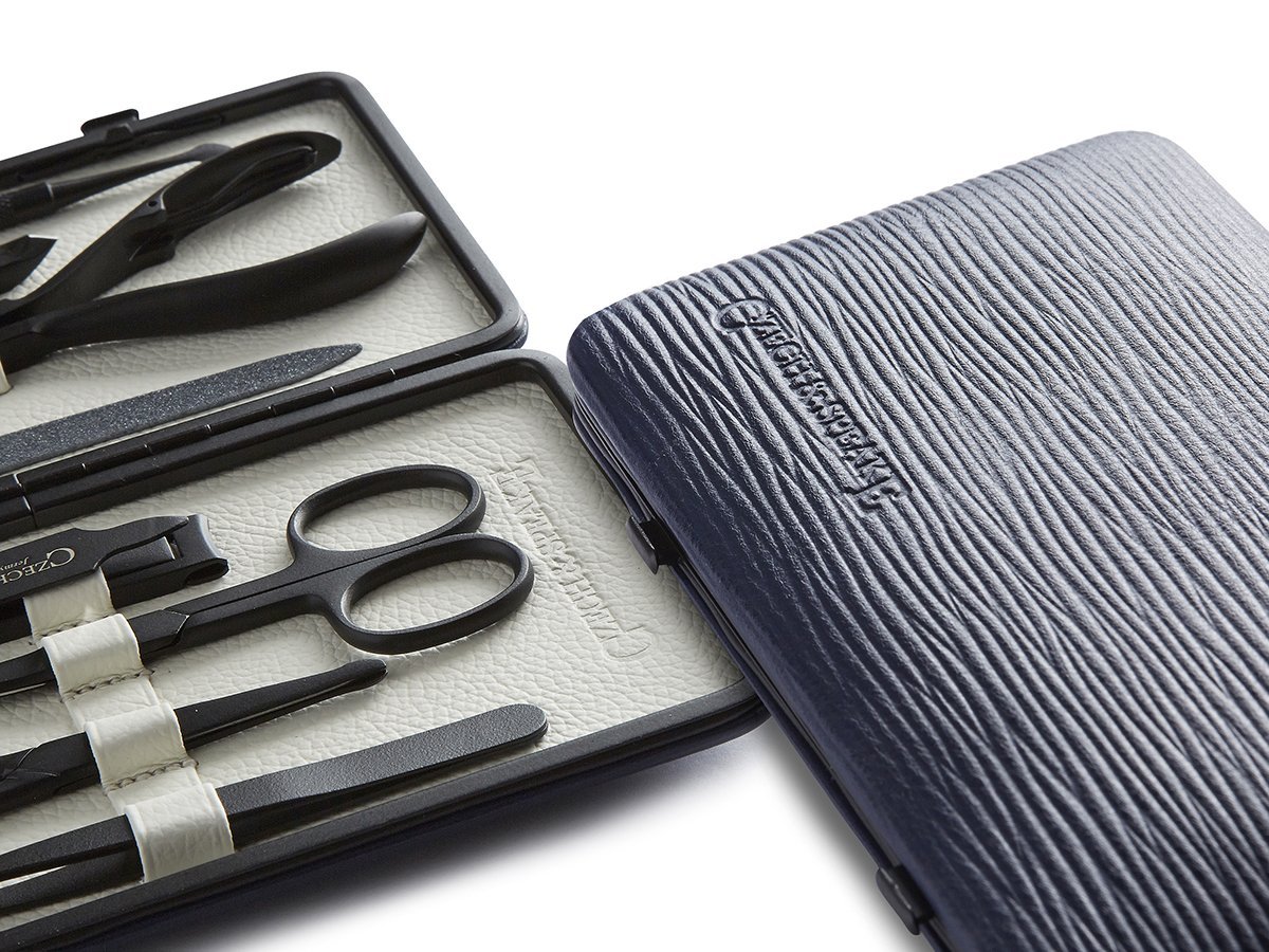 Manicure Set - Blue & White with Teflon