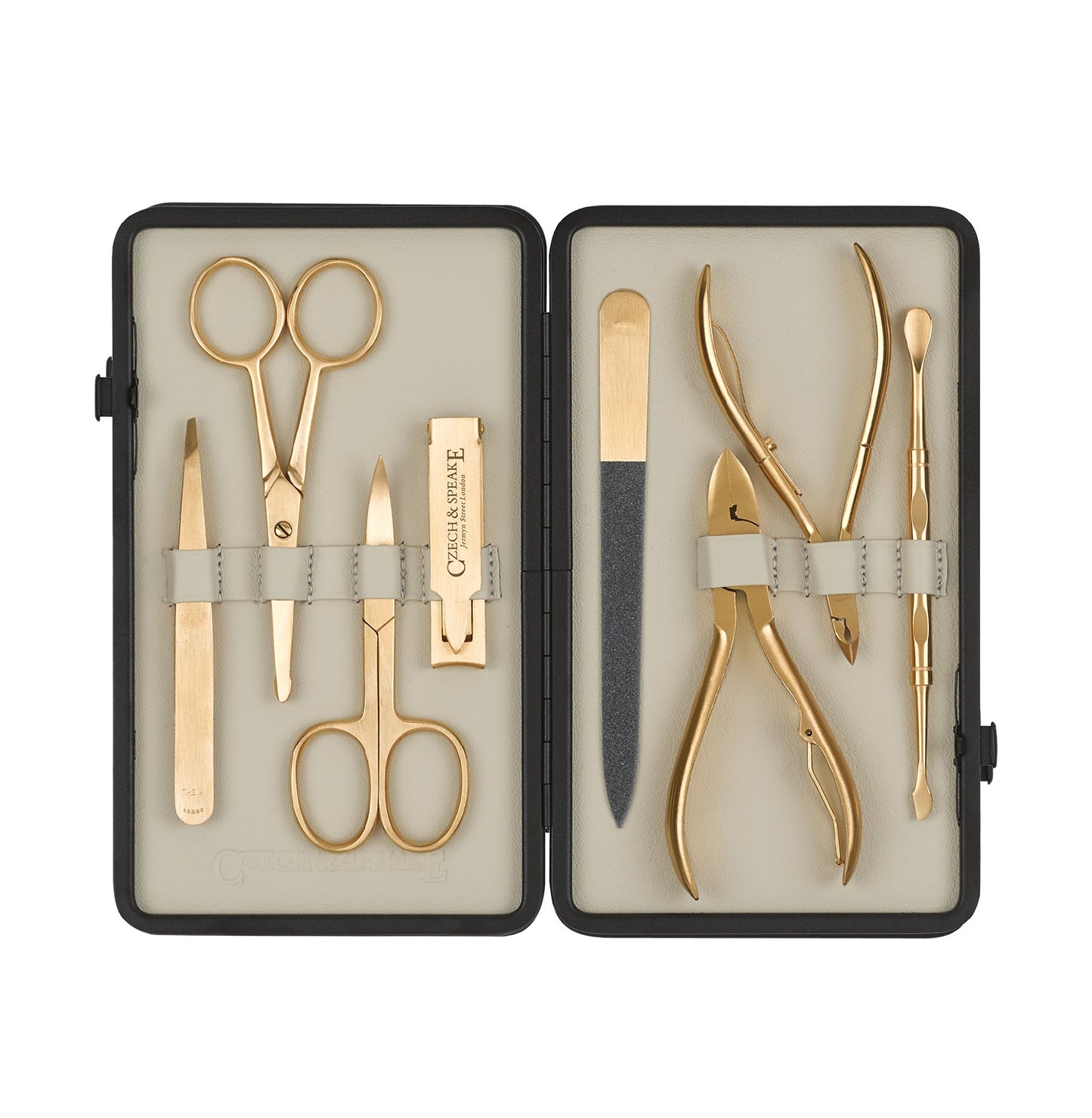 Manicure Set - Blue & Cream with Gold