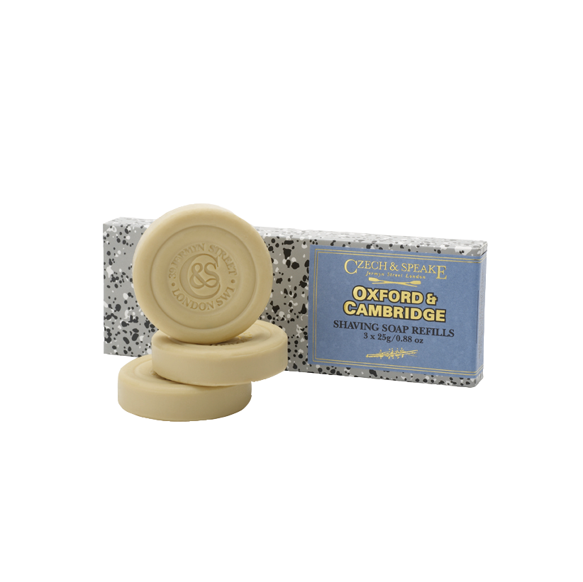 Oxford &amp; Cambridge Travel Shaving Soap 3-Piece 25g Set