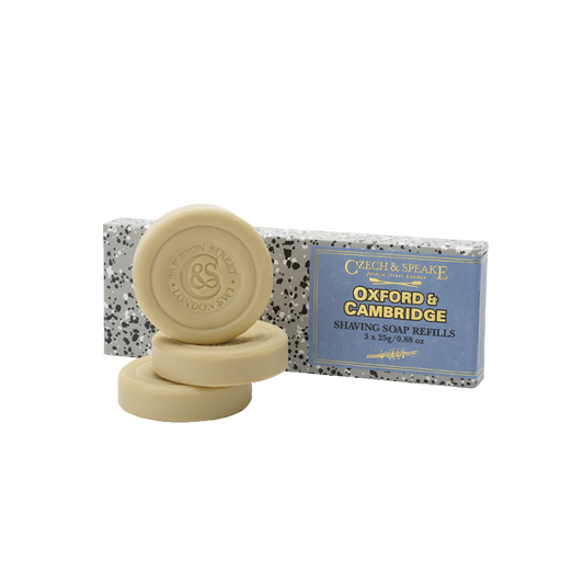 Oxford &amp; Cambridge Travel Shaving Soap 3-Piece 25g Set