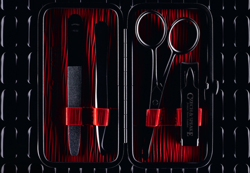 Air-Safe Manicure Set - Black & Red with Teflon – Czech & Speake