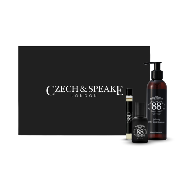 Black No.88 Medium Gift Box by Czech & Speake, elegant packaging with a sleek, sophisticated design.