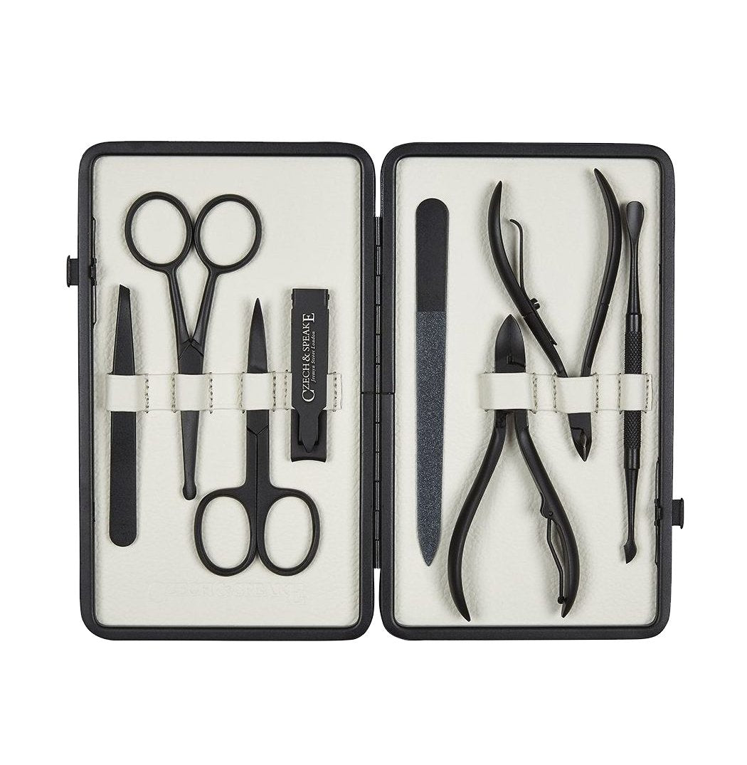 Manicure Set - Blue & White with Teflon