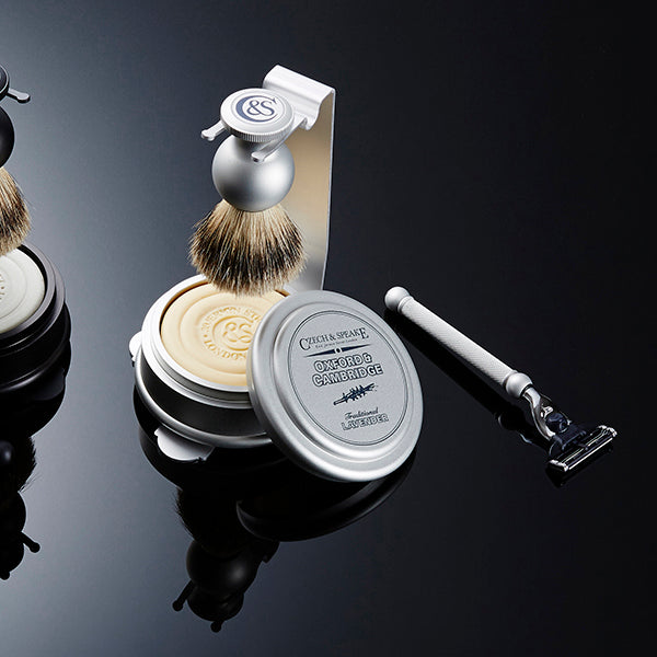 Oxford & Cambridge Synthetic Shaving Set & Stand